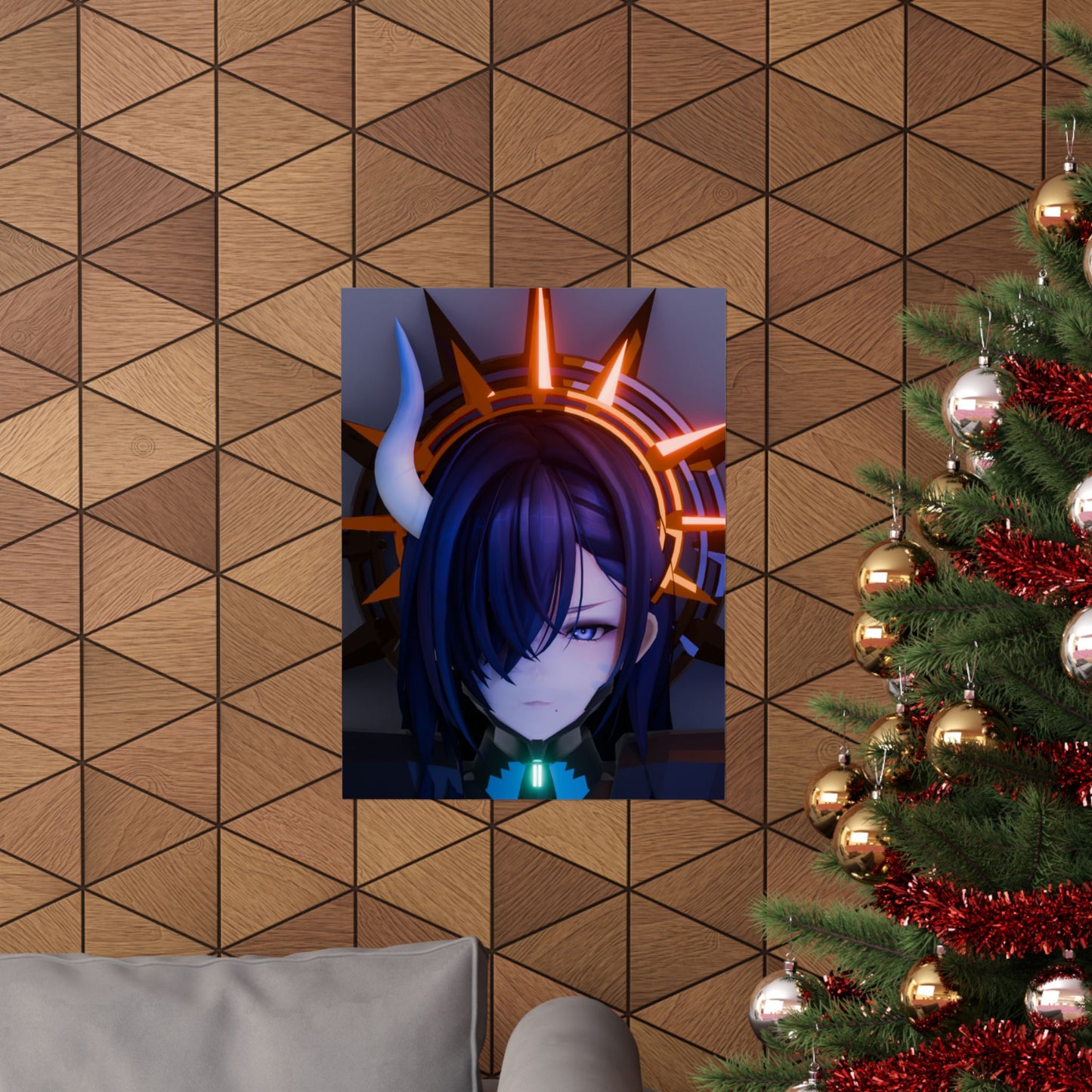 Blue Shari Vertical Poster