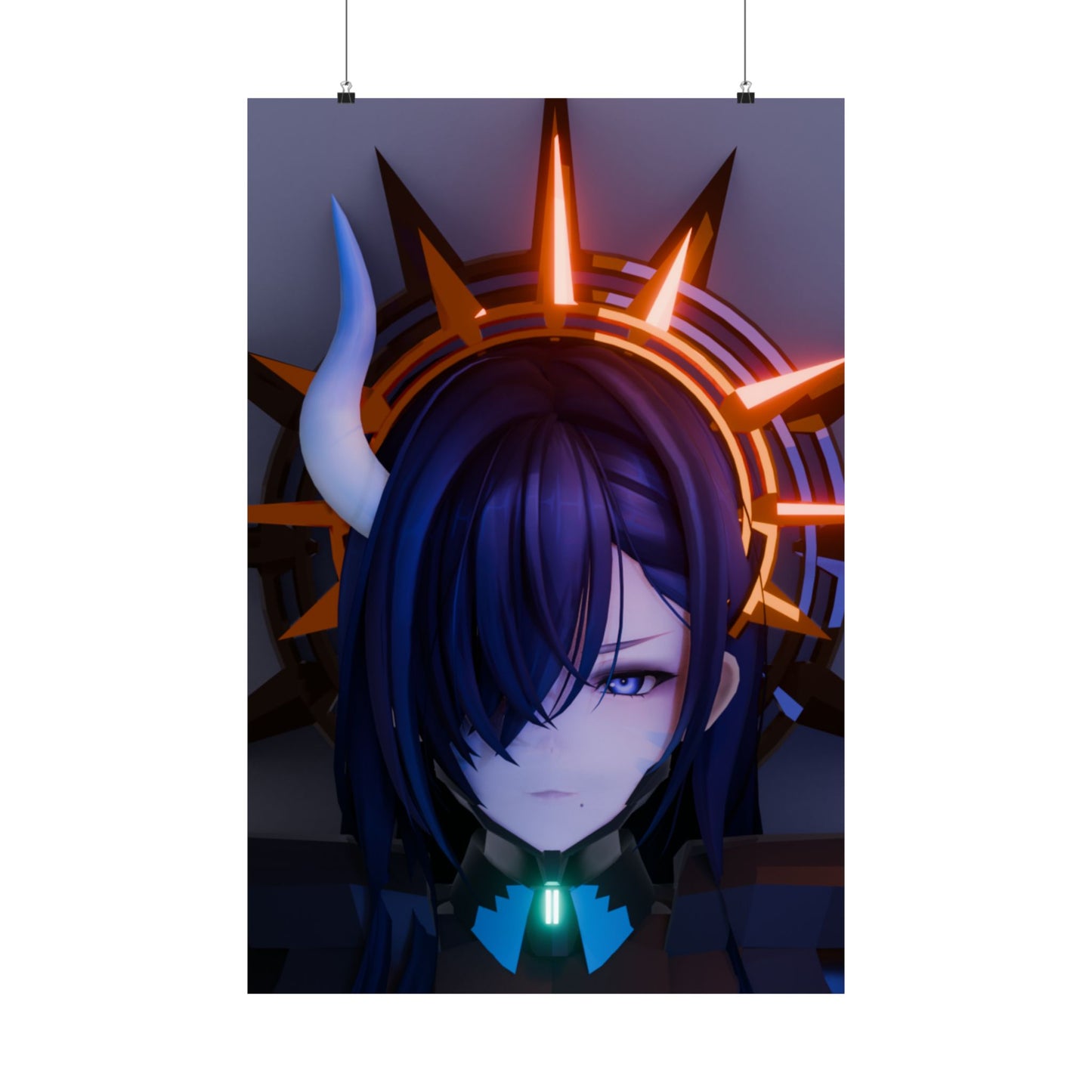 Blue Shari Vertical Poster