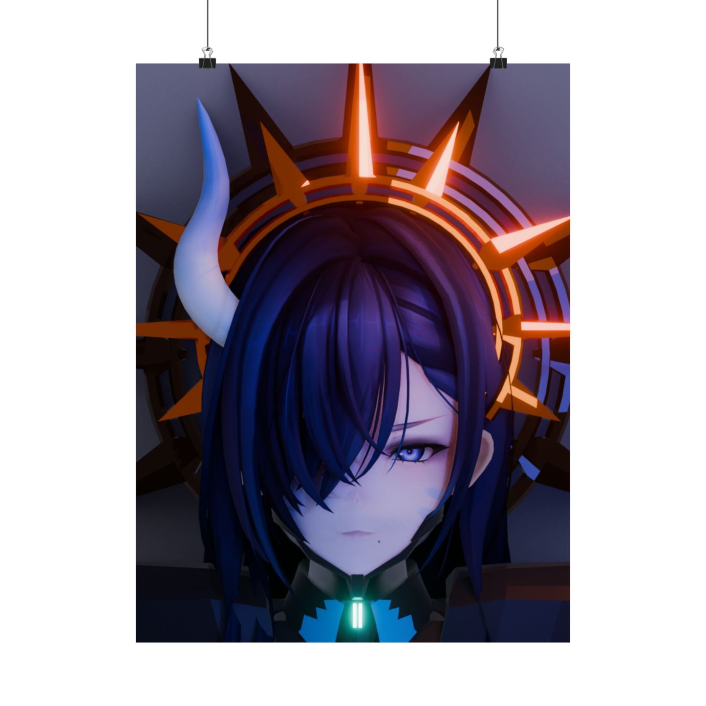 Blue Shari Vertical Poster